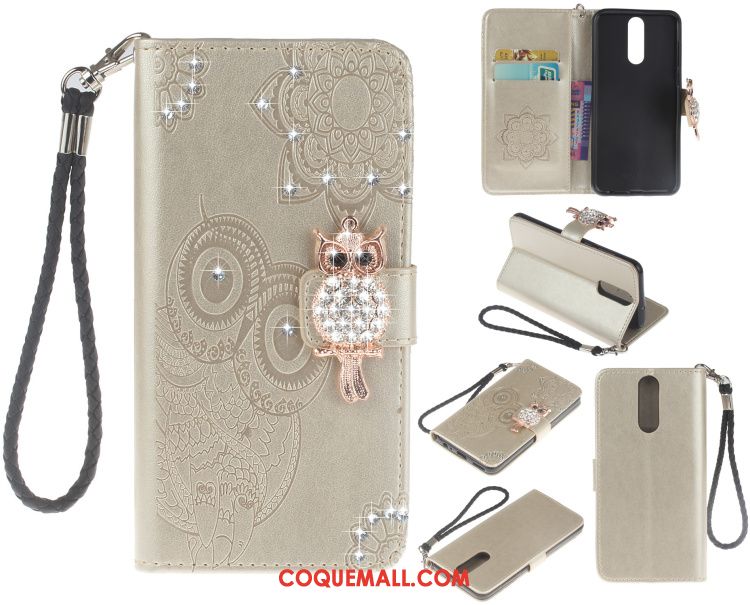 Étui Huawei Mate 10 Lite Incassable Or Rose Étui En Cuir, Coque Huawei Mate 10 Lite Téléphone Portable Chat