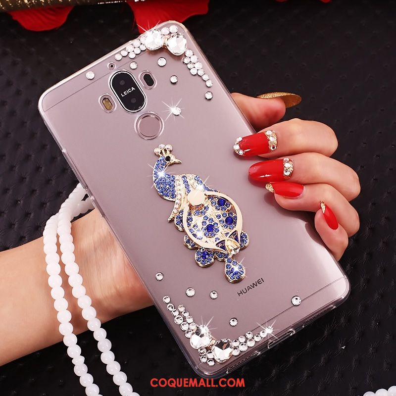 Étui Huawei Mate 10 Pro Anneau Téléphone Portable Transparent, Coque Huawei Mate 10 Pro Fluide Doux Strass