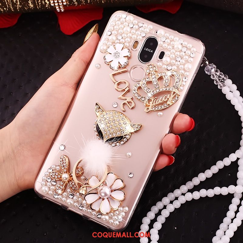 Étui Huawei Mate 10 Pro Anneau Téléphone Portable Transparent, Coque Huawei Mate 10 Pro Fluide Doux Strass