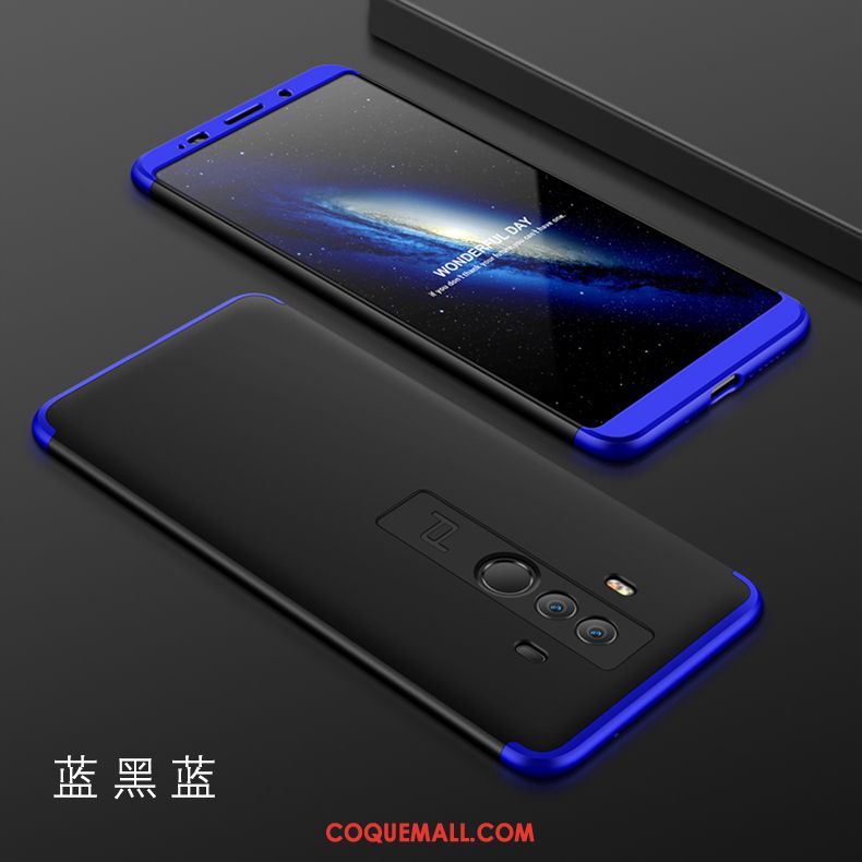 Étui Huawei Mate 10 Pro Rouge Noir Anneau, Coque Huawei Mate 10 Pro Délavé En Daim Protection