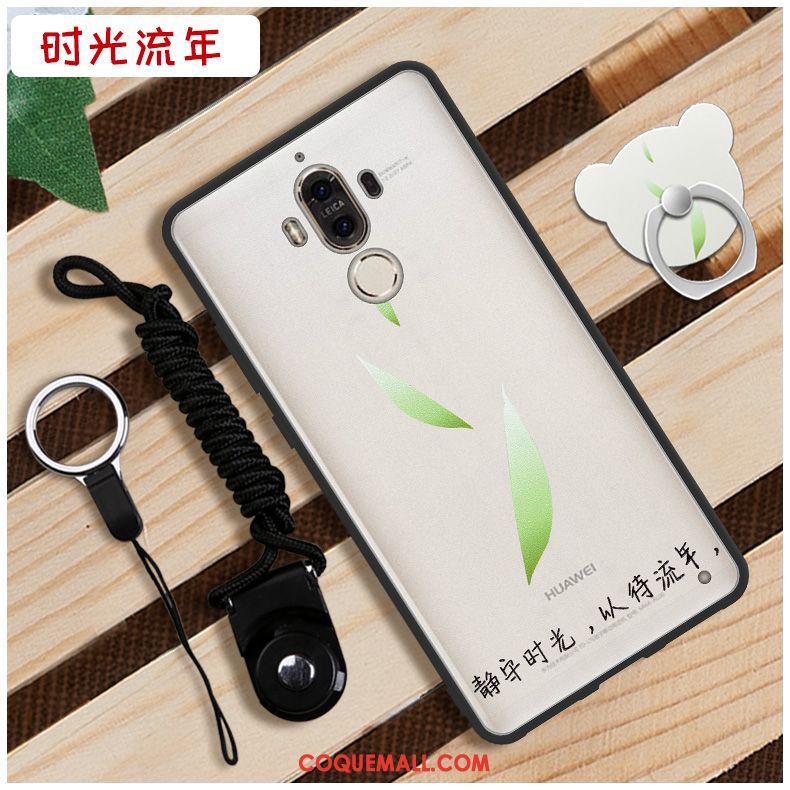 Étui Huawei Mate 9 Blanc Difficile Fluide Doux, Coque Huawei Mate 9 Téléphone Portable