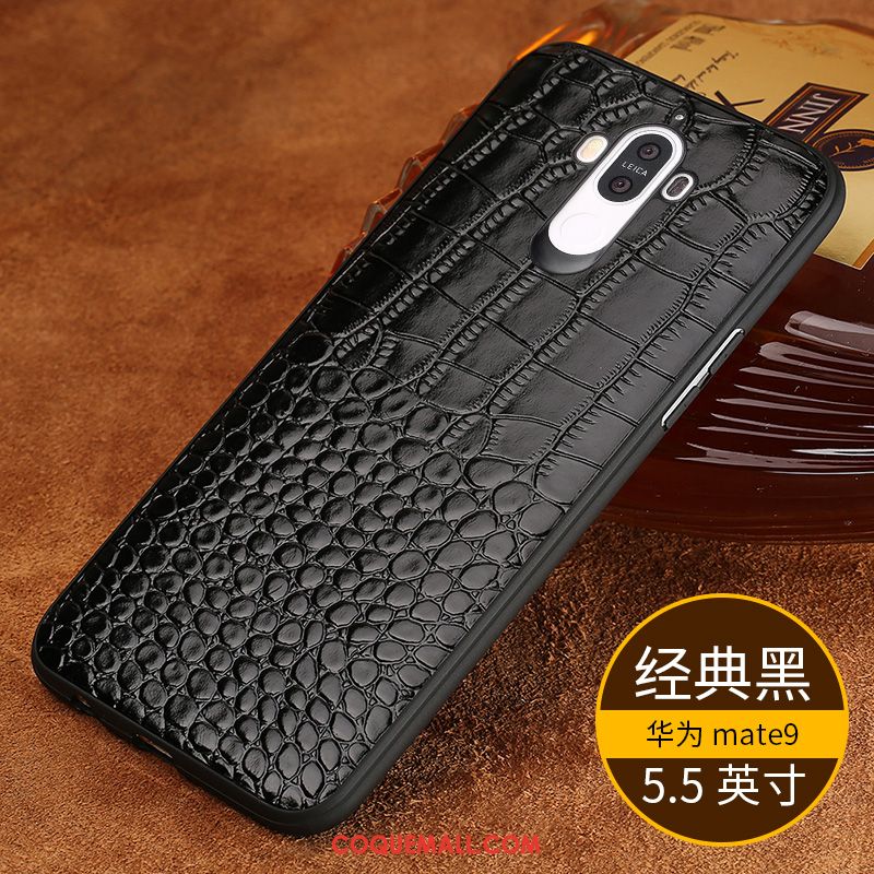 Étui Huawei Mate 9 Membrane Protection Vintage, Coque Huawei Mate 9 Téléphone Portable Support Braun