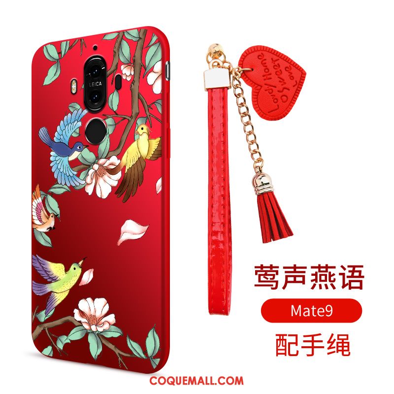 Étui Huawei Mate 9 Nouveau Silicone Tout Compris, Coque Huawei Mate 9 Rouge Personnalité