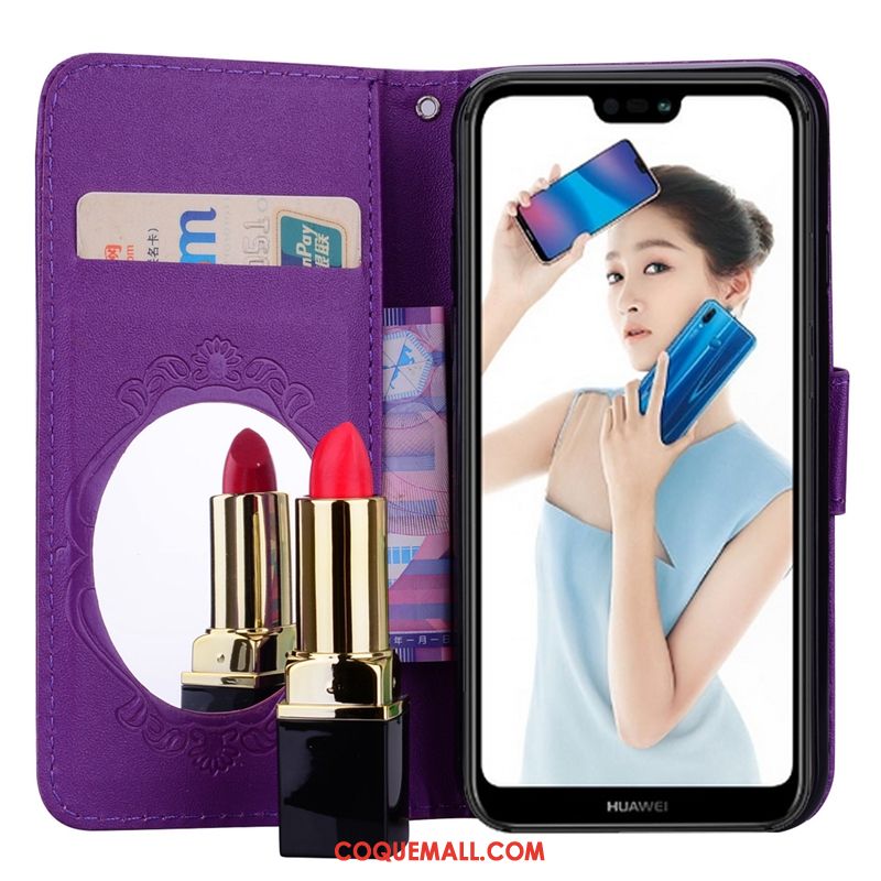 Étui Huawei Nova 3e Support Téléphone Portable Tendance, Coque Huawei Nova 3e Carte Rouge