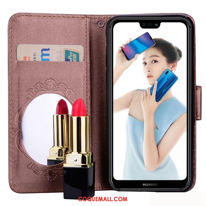 Étui Huawei Nova 3e Support Téléphone Portable Tendance, Coque Huawei Nova 3e Carte Rouge