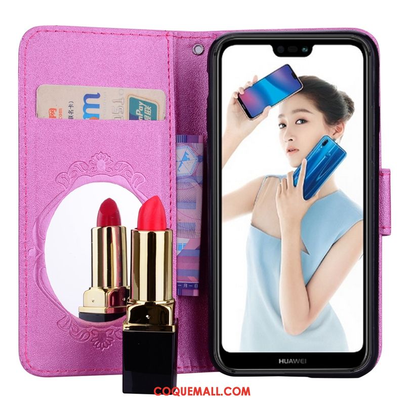 Étui Huawei Nova 3e Support Téléphone Portable Tendance, Coque Huawei Nova 3e Carte Rouge