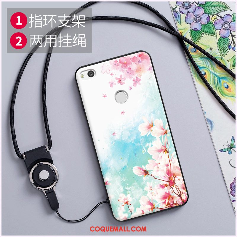 Étui Huawei P8 Lite 2017 Ornements Suspendus Fluide Doux Dessin Animé, Coque Huawei P8 Lite 2017 Téléphone Portable Loup