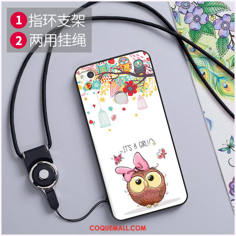 Étui Huawei P8 Lite 2017 Ornements Suspendus Fluide Doux Dessin Animé, Coque Huawei P8 Lite 2017 Téléphone Portable Loup