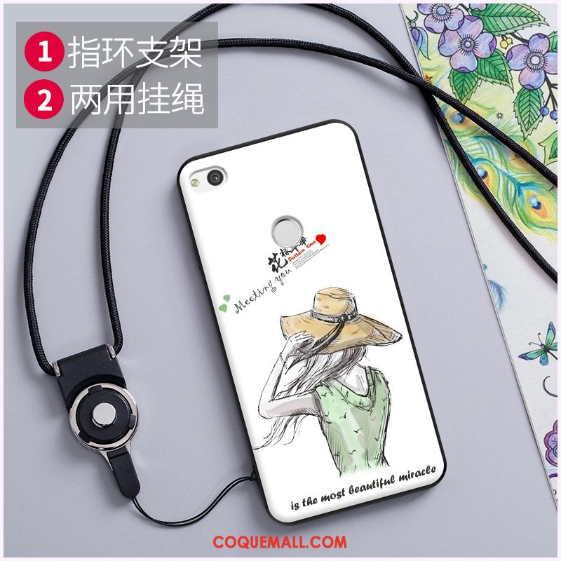 Étui Huawei P8 Lite 2017 Ornements Suspendus Fluide Doux Dessin Animé, Coque Huawei P8 Lite 2017 Téléphone Portable Loup