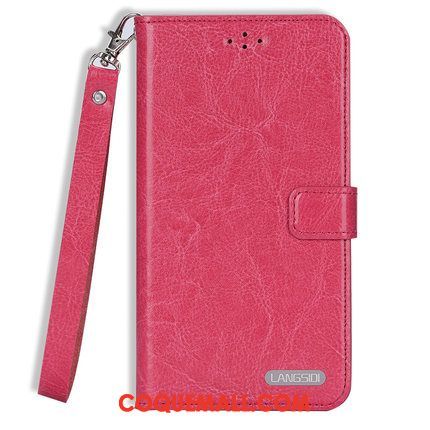 Étui Oppo F9 Personnalité Vin Rouge Étui En Cuir, Coque Oppo F9 Tendance Téléphone Portable