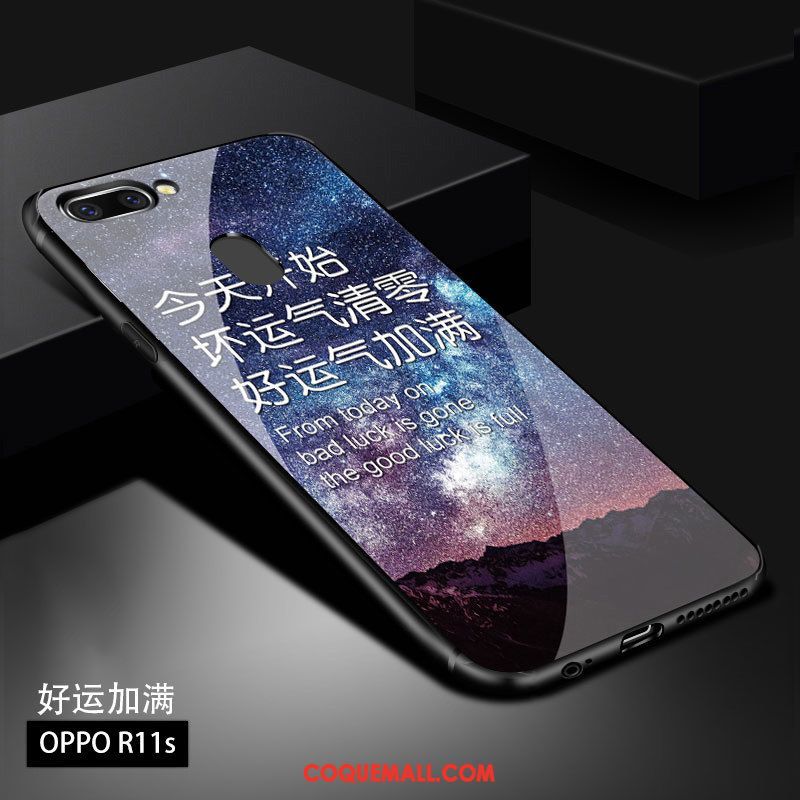 Étui Oppo R11s Foncé Marque De Tendance Nouveau, Coque Oppo R11s Très Mince Noir