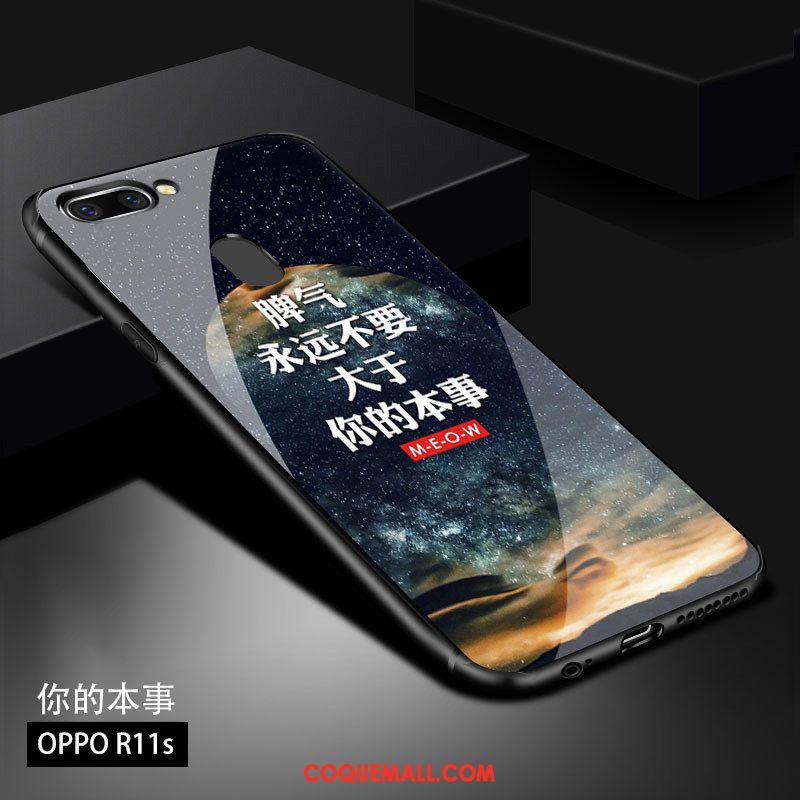 Étui Oppo R11s Foncé Marque De Tendance Nouveau, Coque Oppo R11s Très Mince Noir