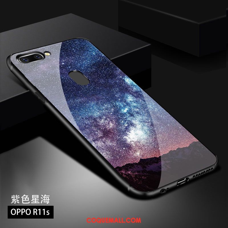 Étui Oppo R11s Foncé Marque De Tendance Nouveau, Coque Oppo R11s Très Mince Noir