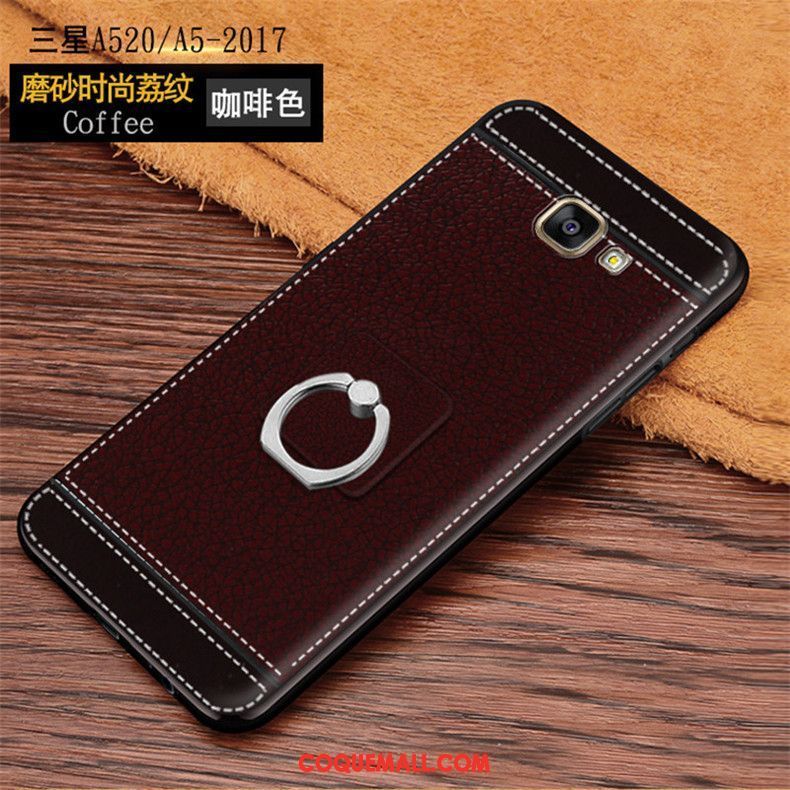 Étui Samsung Galaxy A5 2017 Anneau Téléphone Portable Délavé En Daim, Coque Samsung Galaxy A5 2017 Étoile Tout Compris