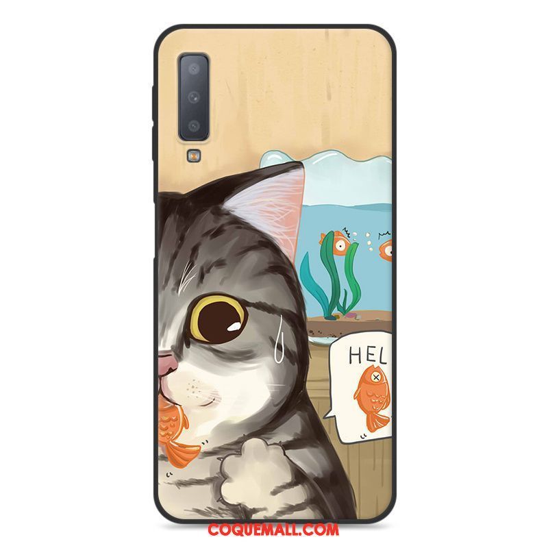 Étui Samsung Galaxy A7 2018 Dessin Animé Protection Étoile, Coque Samsung Galaxy A7 2018 Tout Compris Incassable Braun