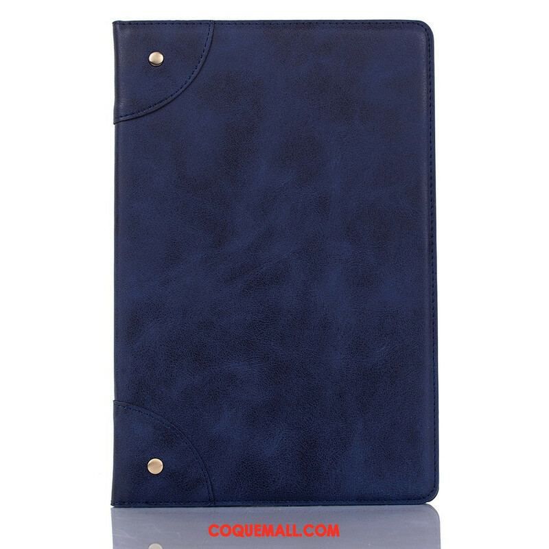 Étui Samsung Galaxy Tab A7 Lite Simili Cuir Vintage Rivets