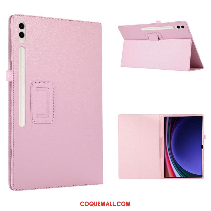 Étui Samsung Galaxy Tab S9 Ultra Style Cuir Litchi