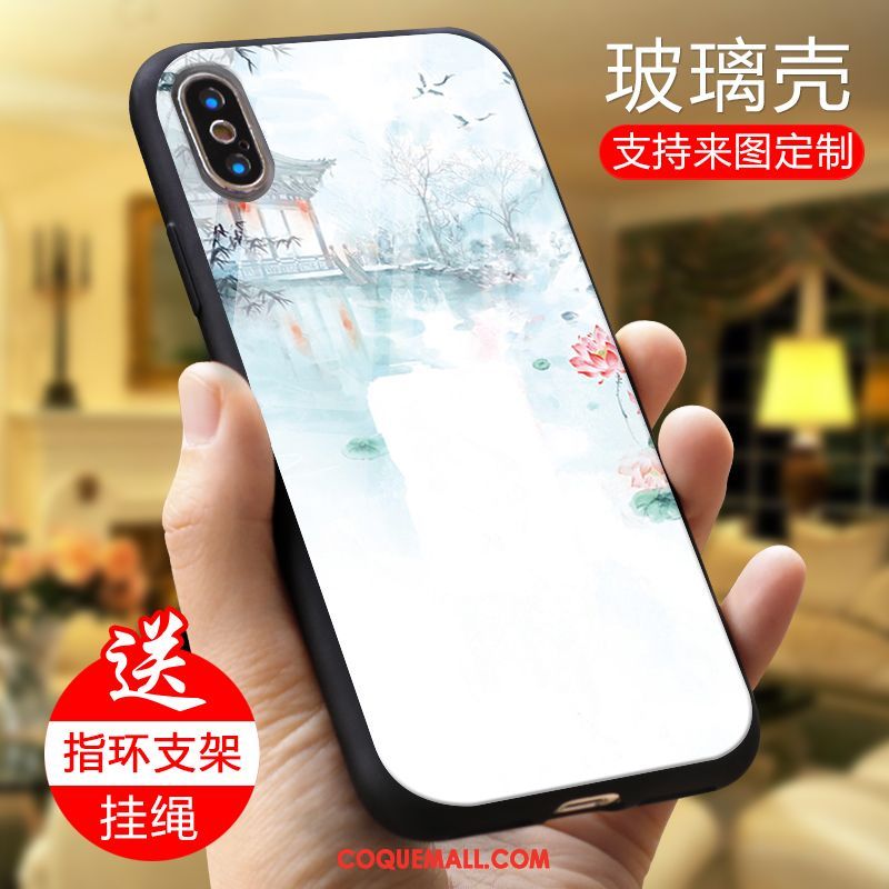 Étui Xiaomi Mi 8 Pro Blanc Modèle Petit, Coque Xiaomi Mi 8 Pro Paysage Modèle Fleurie Beige