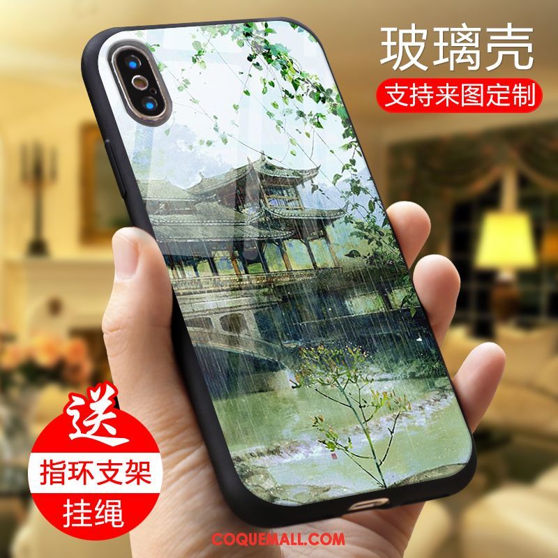 Étui Xiaomi Mi 8 Pro Blanc Modèle Petit, Coque Xiaomi Mi 8 Pro Paysage Modèle Fleurie Beige