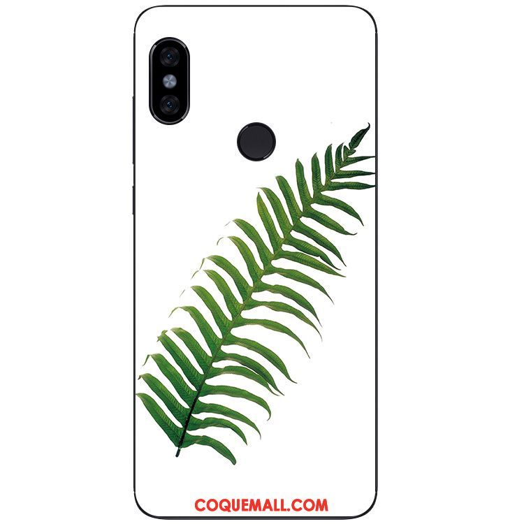 Étui Xiaomi Redmi Note 5 Silicone Feuilles Frais, Coque Xiaomi Redmi Note 5 Rouge Petit Beige