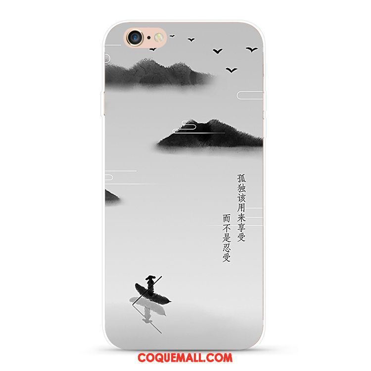 Étui iPhone 6 / 6s Plus Peinture À L'encre Beau Style Chinois, Coque iPhone 6 / 6s Plus Protection Téléphone Portable