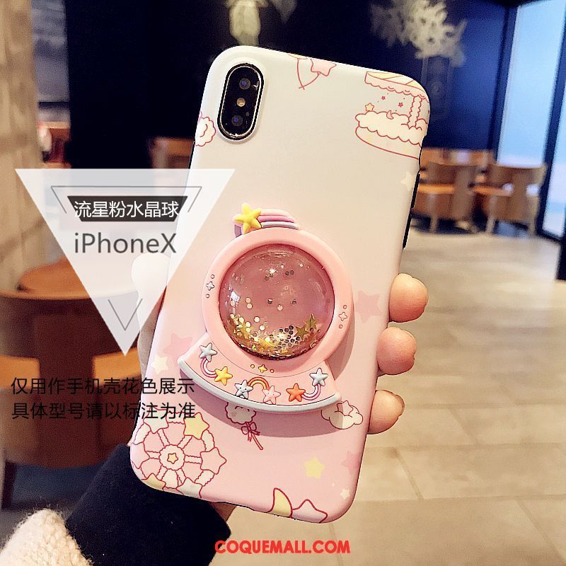 Étui iPhone X Quicksand Silicone Dessin Animé, Coque iPhone X Créatif Téléphone Portable