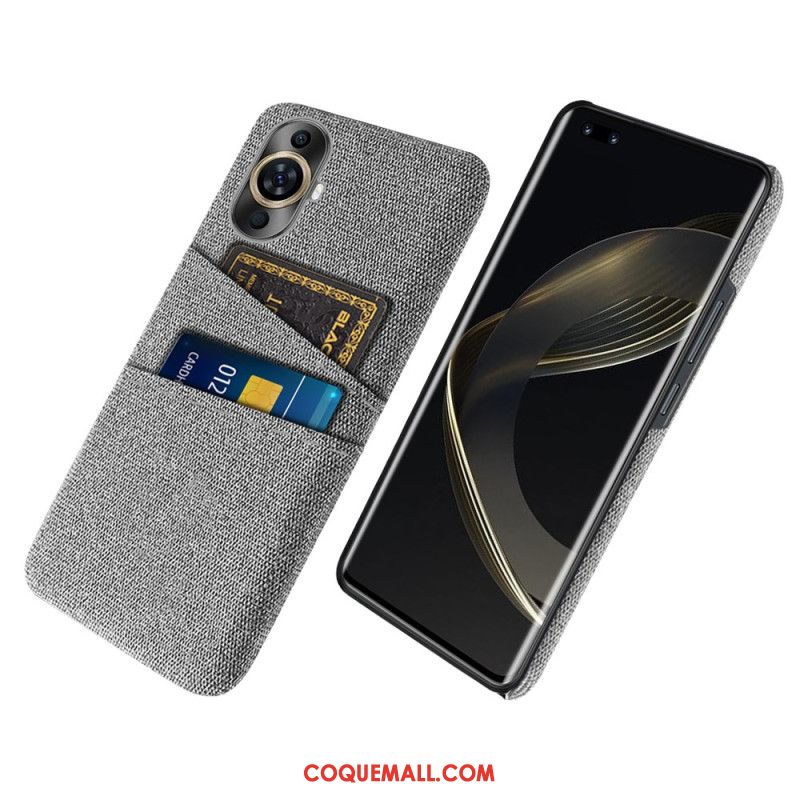 Coque Huawei Nova 11 Pro Tissu Porte-Cartes