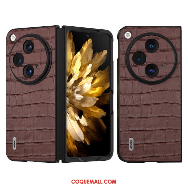 Coque OnePlus Open / Oppo Find N3 5G Effet Peau de Crocodile ABEEL