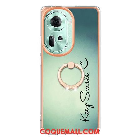 Coque Oppo Reno 11 5G Anneau-Support Keep Smile