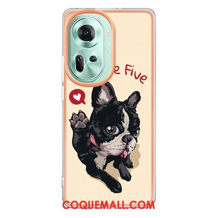 Coque Oppo Reno 11 5G Chien Give Me Five