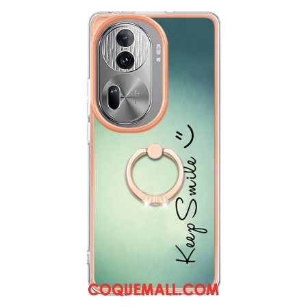 Coque Oppo Reno 11 Pro 5G Anneau-Support Keep Smile