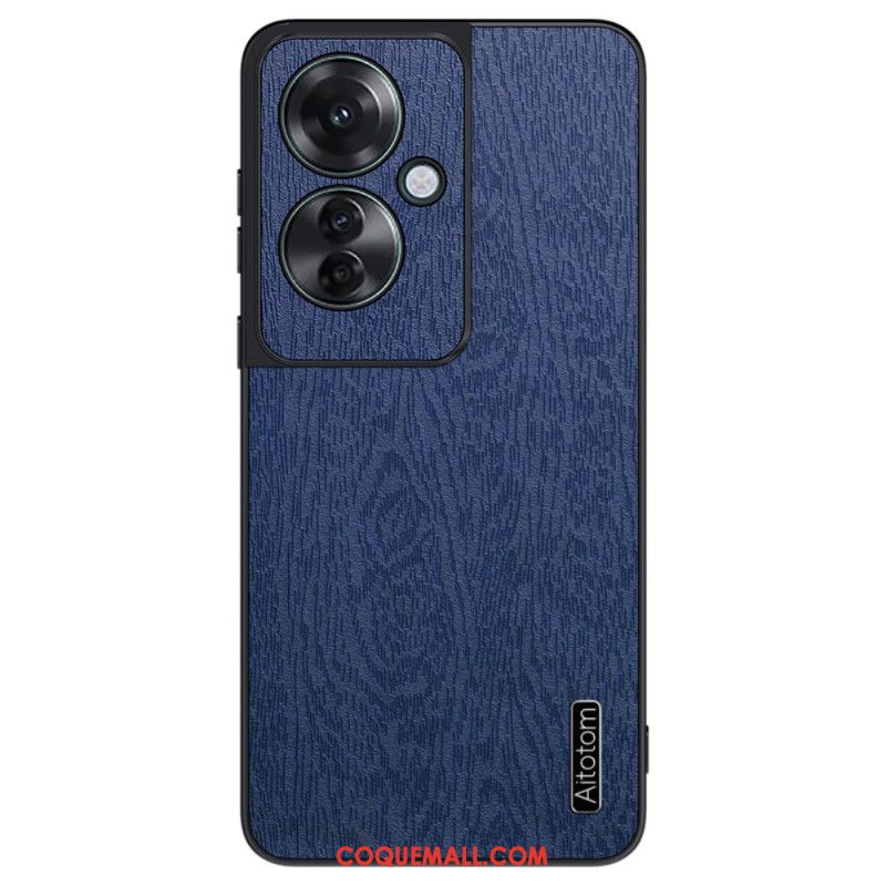 Coque Oppo Reno 11F 5G Simili Cuir Effet Bois