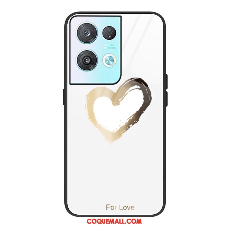 Coque Oppo Reno 8 Pro Verre Trempé Coeur