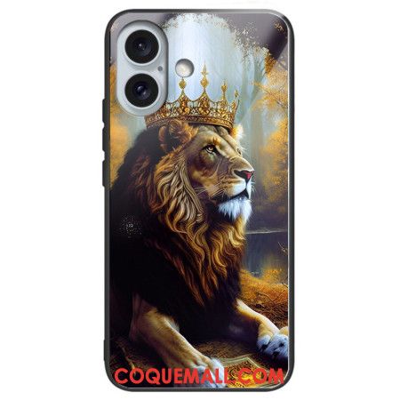 Coque Phone 16 Plus Verre Trempé Roi Lion