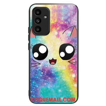 Coque Samsung Galaxy A15 5G / A15 Verre Trempé Chat Galaxie