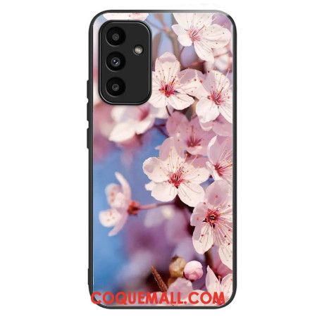 Coque Samsung Galaxy A15 5G / A15 Verre Trempé Fleurs de Pêcher