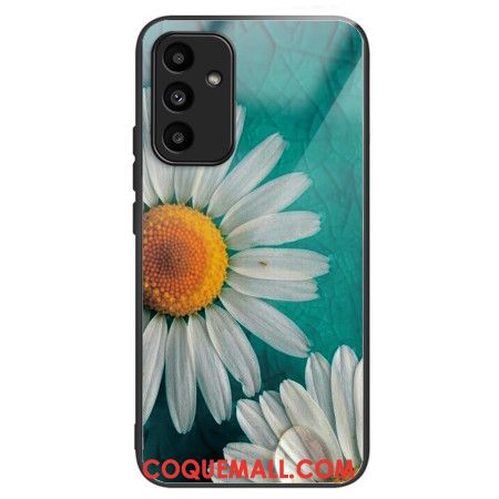 Coque Samsung Galaxy A15 5G / A15 Verre Trempé Marguerite