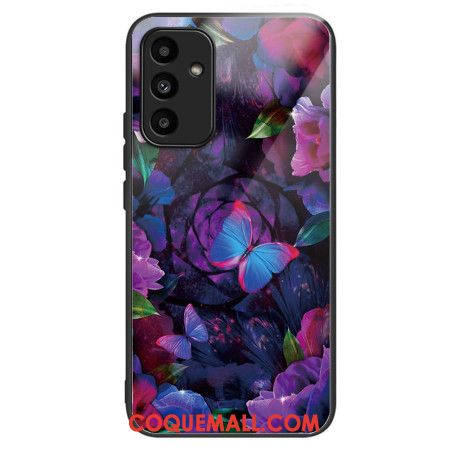 Coque Samsung Galaxy A15 5G / A15 Verre Trempé Papillons Colorés