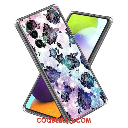 Coque Samsung Galaxy A15 5G Fleurs Pourpres