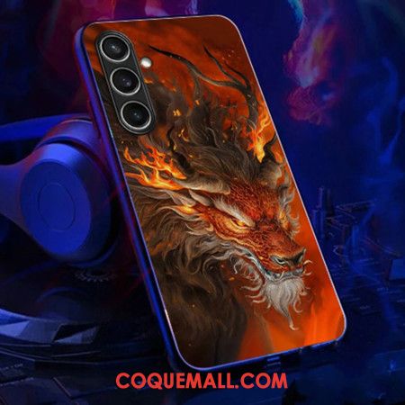 Coque Samsung Galaxy A16 4G / 5G Call Flash Series Dragon de Feu Rouge