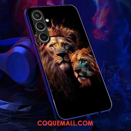 Coque Samsung Galaxy A16 4G / 5G Call Flash Series Lions Dorés