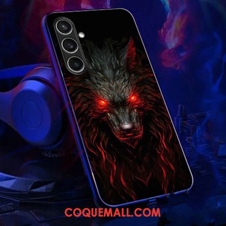 Coque Samsung Galaxy A16 4G / 5G Call Flash Series Loup aux Yeux Rouges