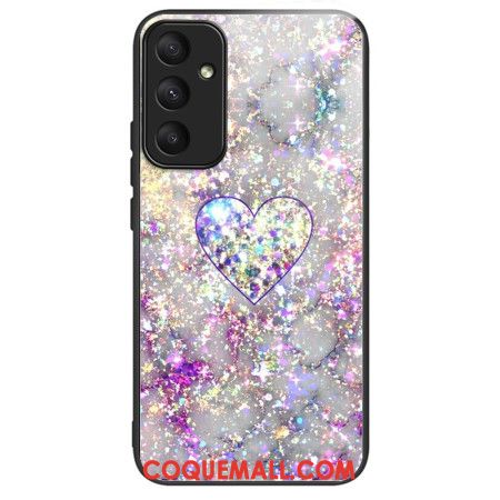 Coque Samsung Galaxy A55 5G Verre Trempé Cœur Brillant