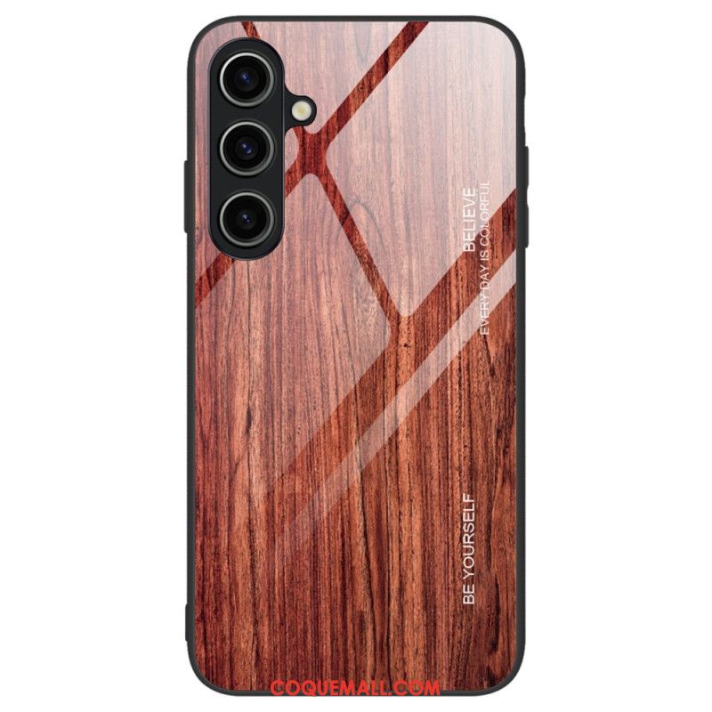 Coque Samsung Galaxy A55 5G Verre Trempé Effet Bois