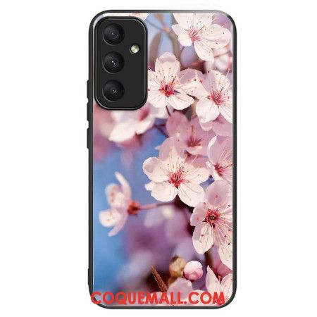 Coque Samsung Galaxy A55 5G Verre Trempé Fleurs de Pêcher