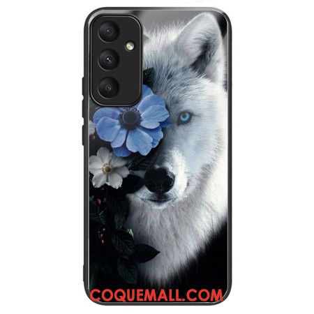 Coque Samsung Galaxy A55 5G Verre Trempé Loup Floral