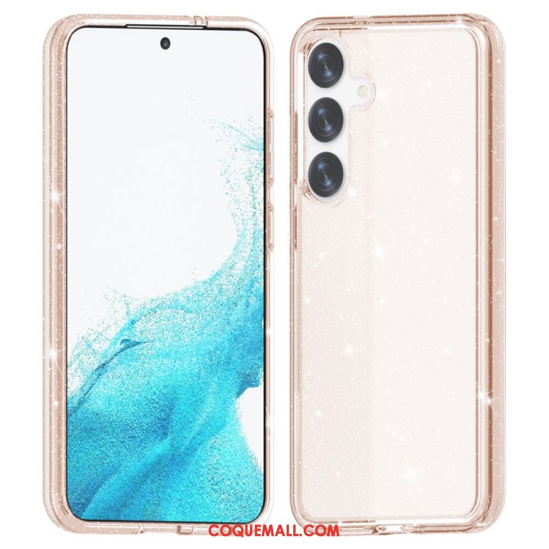 Coque Samsung Galaxy S24 5G Translucide Pailletée