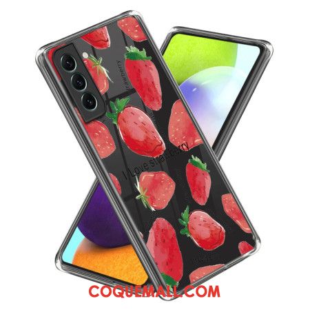 Coque Samsung Galaxy S24 5G Transparente Fraises