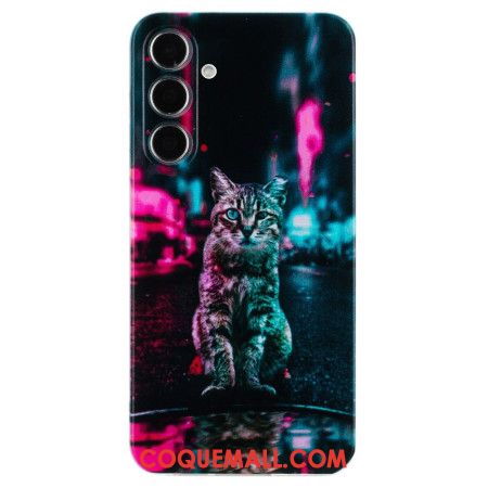 Coque Samsung Galaxy S24 FE Chat au Feu Tricolore