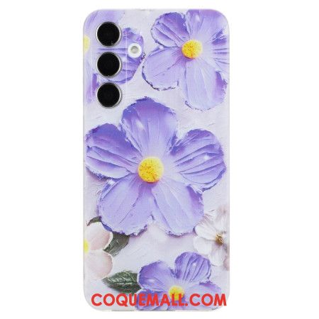 Coque Samsung Galaxy S24 FE Fleurs Pourpres